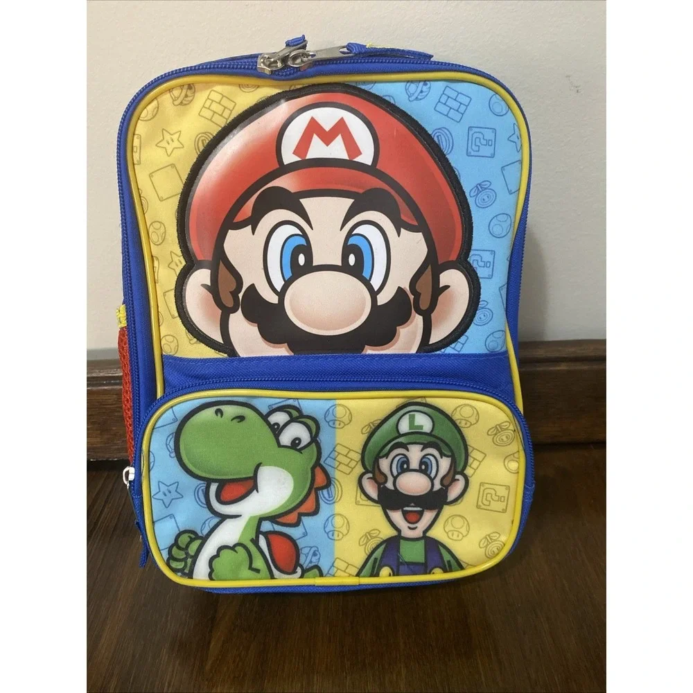 Accessory Innovations Super Mario Bros Kids Lunch Bag Mario Luigi Yoshi Bag